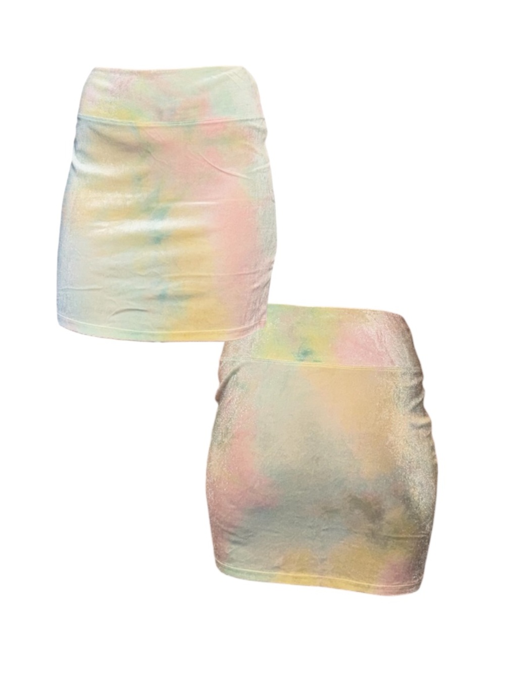 Tie-Dye Velvet Pastel Skirt